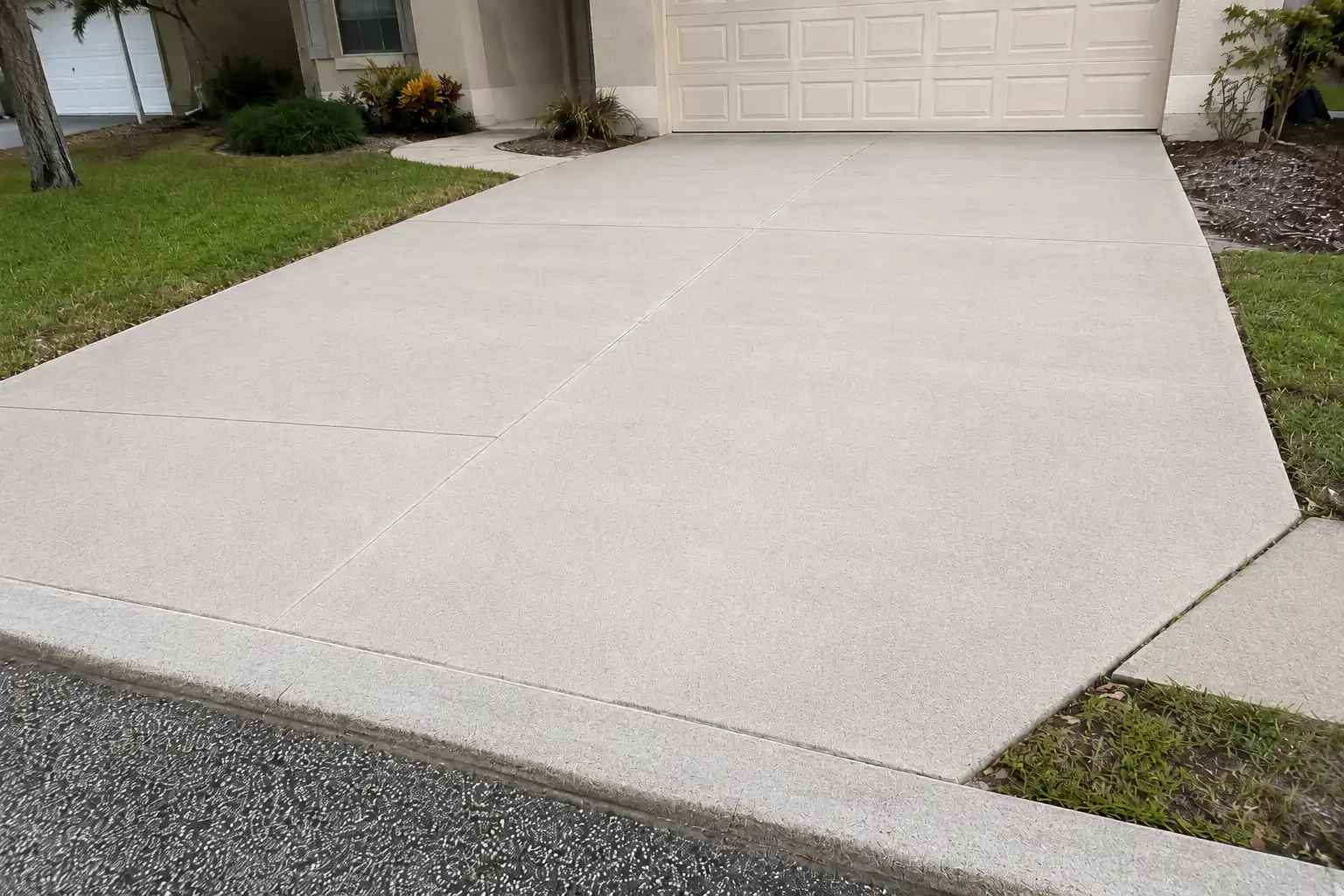 The same driveway resurfaced and sealed