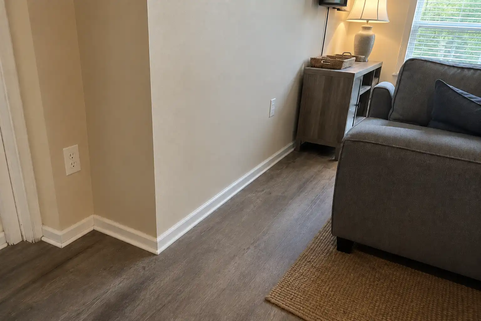 The same room dried, repaired, and restored